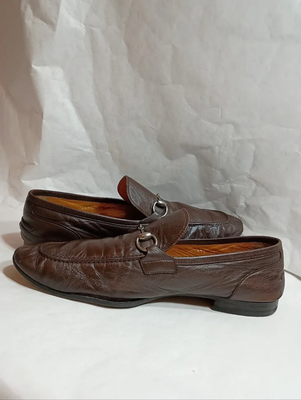 Mens Horsebit Gucci leather shoes Brown  Size UK 10 Us 10.5